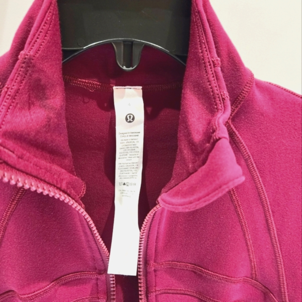 Lululemon Define jacket Luon, zip up, pink/plum